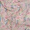 1 Yard Pink Blue Green Tropical Leaves Birds Polyester Viscose Organza Fabric 44 inch Width
